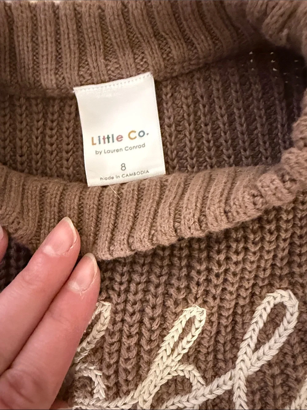 Kids Taupe 'Gobble Gobble' Knit Sweater